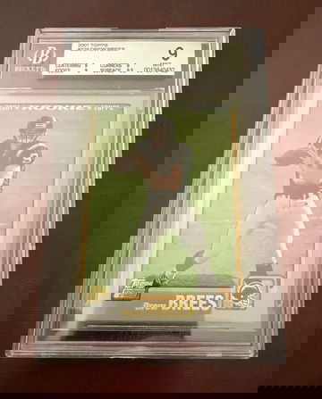 2001 Topps Drew Brees Rookie BGS 9