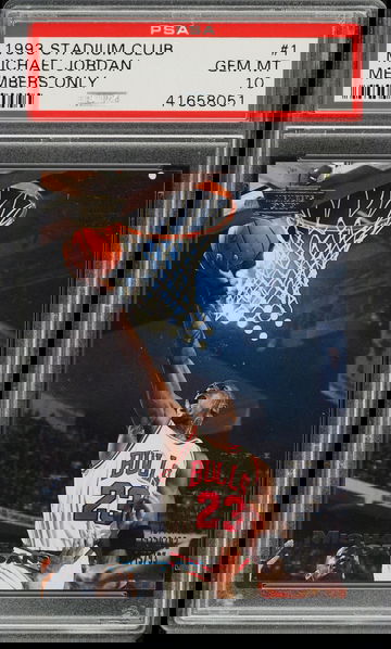 1993 Topps Stadium Club Members Only Michael Jordan #1 PSA 10 Gem Mint