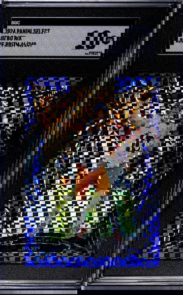 2024 Panini Select Concourse Bo Nix Blue Prizm /249 RC #30 SGC 10