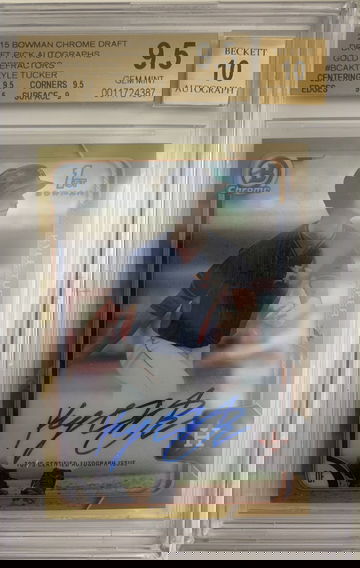 Kyle Tucker 2015 Bowman Chrome Gold RC /50 BGS 9.5