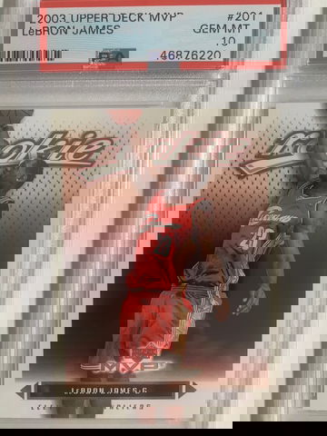 2003-04 UD MVP Lebron James RC PSA 10