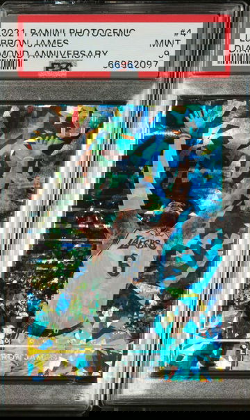 2021 Panini Photogenic LeBron James Diamond Anniversary #/75 - PSA 9