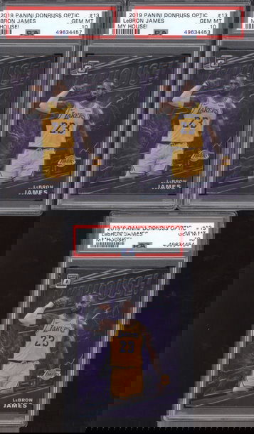 Lot x3 2019 Panini Donruss Optic 13 LeBron James My House PSA 10 GEM MINT