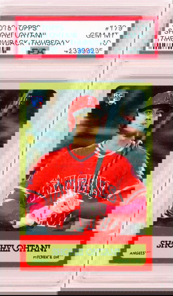 2018 Topps Throwback Thursday #179 Shohei Ohtani PSA10 GEM MINT!