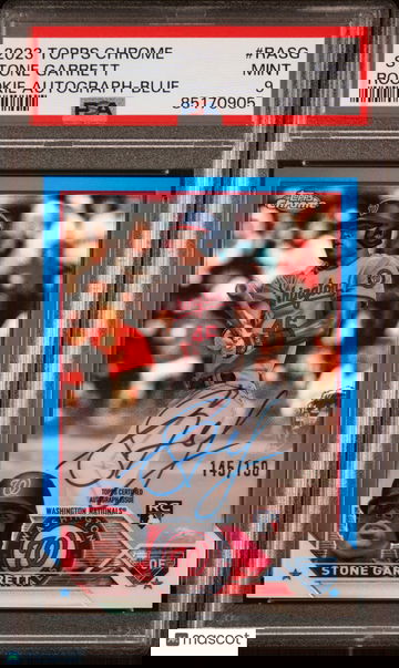 2023 Topps Chrome Rookie Autograph Stone Garrett #RASG PSA 9