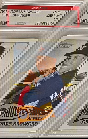 2014 Topps heritage George springer rookie PSA 10