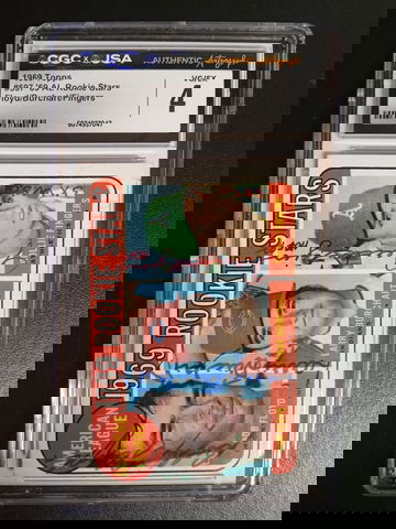 1969 Topps Rollie fingers triple Auto RC CGC 4 JSA Authentic 