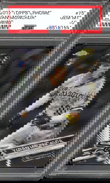 YOAN MONCADA PSA 10 RC 2017 TOPPS CHROME #75 RUNNING