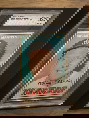 1967 TOPPS #150 MICKEY MANTLE BVG 6.5 (DEAD CENTERED)