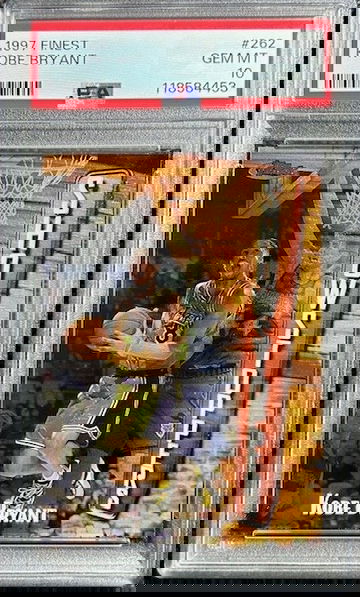 KOBE BRYANT 1997 TOPPS FINEST #262 PSA 10 GEM MINT LAKERS SHOWSTOPPERS GOAT HOF