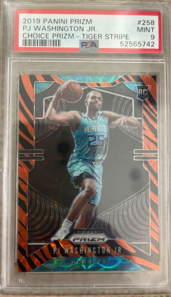 2019 prizm pj Washington jr choice prizm tiger stripe PSA 9