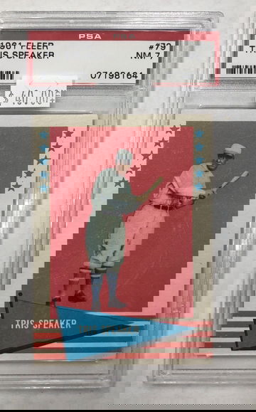 1961 Fleer Tris Speaker PSA 7