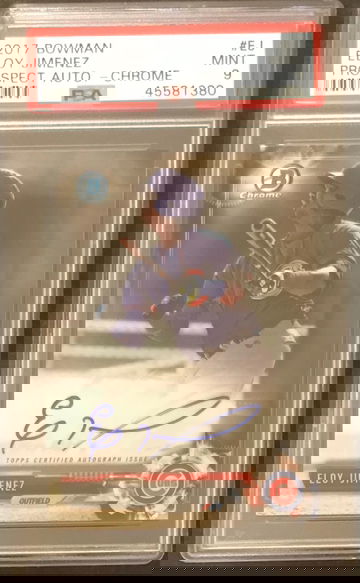 2017 Bowman Chrome Eloy Jimenez PSA 9 Auto Autograph