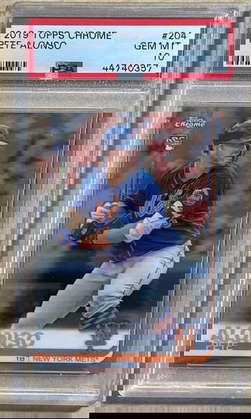 2019 Topps Chrome Pete Alonso RC PSA 10