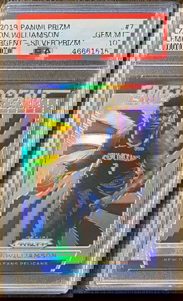 2019 Panini Prizm ZION WILLIAMSON Silver Emergent Prizm PSA 10 GEM MINT