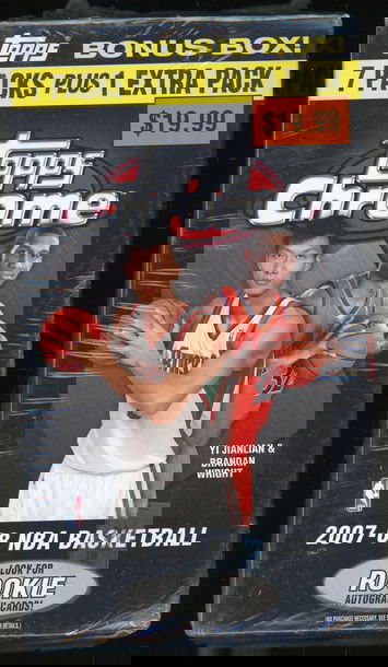 2007-08 Topps Chrome Basketball Blaster Box (Box has damage and small tears on plastic, see scans)