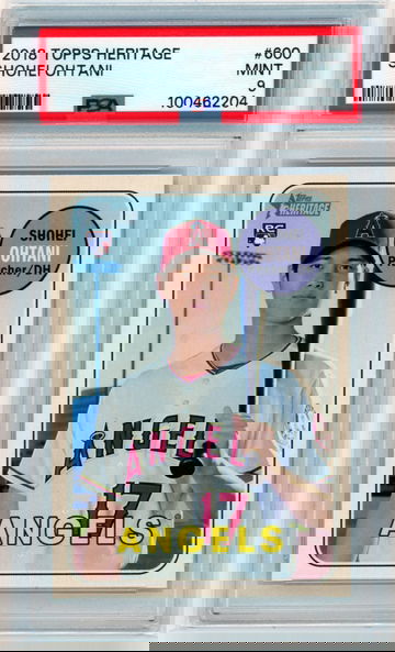 2018 Topps Heritage #600 Shohei Ohtani PSA 9 MINT!