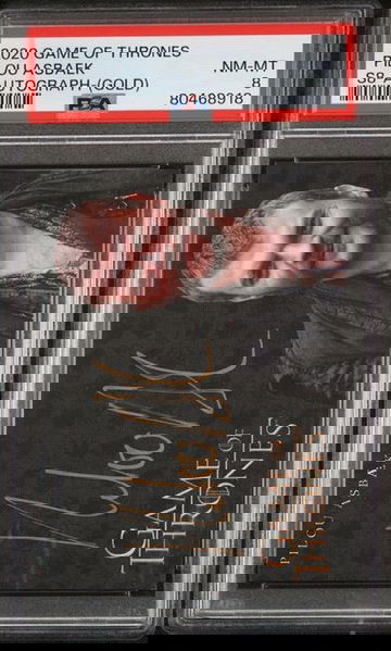 2020 Game of Thrones Pilou Asbaek S8 Autograph Gold PSA 8 [NS-1A.22]