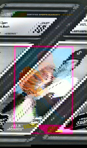 1981 Topps Jack Morris CSG 10