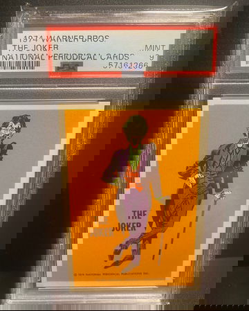 1974 Wonder Bread DC Heroes/Warner Bros Cartoons The Joker #JOKE PSA 9 MINT