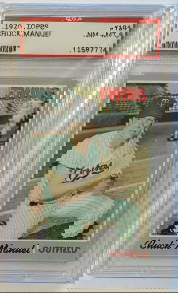 1970 Topps Charlie Manuel PSA 8