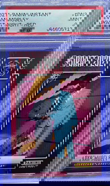 Evan Mobley 2021 PANINI INSTANT Draft Night Red NBA 16/25 PSA 9 Mint RC Cavs