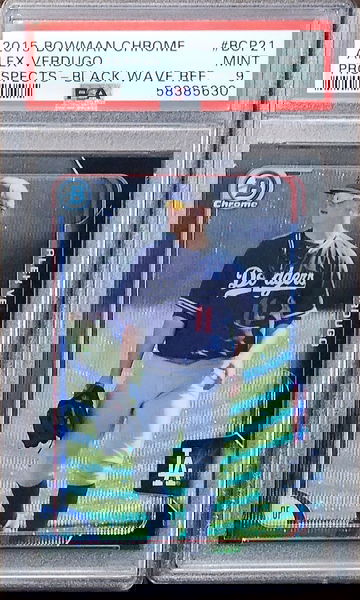 2015 ALEX VERDUGO Topps Bowman Chrome BLACK WAVE REFRACTOR PSA 9 POP 4 Rookie RC #BCP21