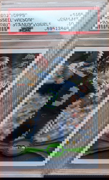 2012 Topps Russell Wilson Passing Stands Visible Rookie Card PSA 10