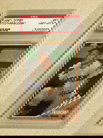 1962 Topps #97 Tito Francona PSA 8 NM-MT INDIANS 
