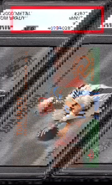 2000 Metal Football Tom Brady Rookie Card RC #267 PSA 9 MINT