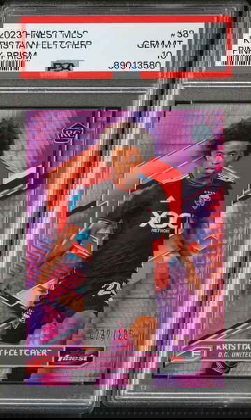 2023 TOPPS FINEST MLS KRISTIAN FLETCHER PINK PRISM #38 PSA 10