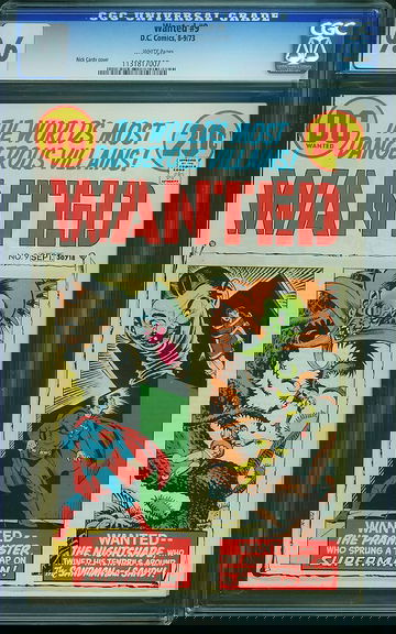 WANTED, THE WORLD'S MOST DANGEROUS VILLAINS #9, CGC 9.6 NM+