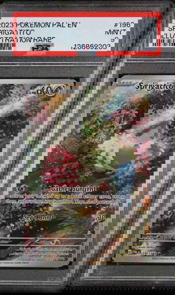 2023 Pokemon Scarlet and Violet Paldea Evolved Illustration Rare Sprigatito #196 PSA 9