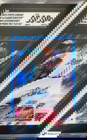 2023 Topps Chrome JARED SHUSTER RC Blue Raywave Refractor Auto /150 SGC 10 POP 2