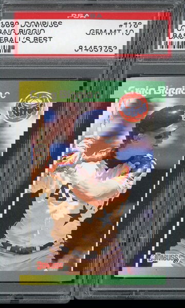 CRAIG BIGGIO 1989 DONRUSS BASEBALL'S BEST #176 PSA 10 RC