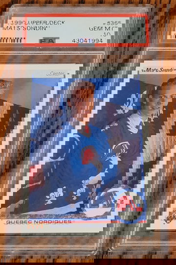 1990 Upper Deck Mats Sundin PSA 10 Quebec Nordiques