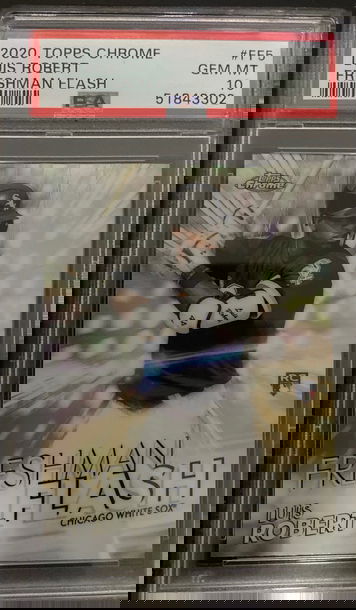 2020 topps chrome luis robert freshman flash psa 10