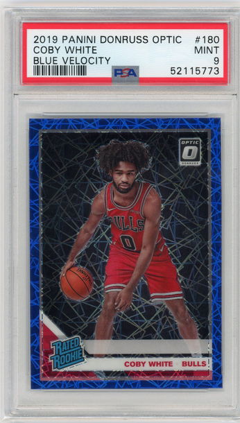 2019 Donruss Optic #180 Coby White Blue Velocity RC PSA 9