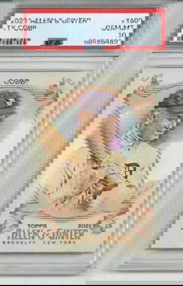 2021 TOPPS ALLEN & GINTER #160 TY COBB CARD DETROIT TIGERS PSA 10 LOW POP