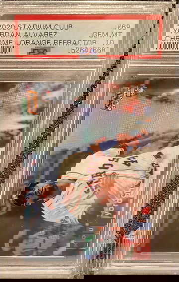 2020 Stadium Club Chrome Yordan Alvarez #69 orange refractor #6/99 PSA 10