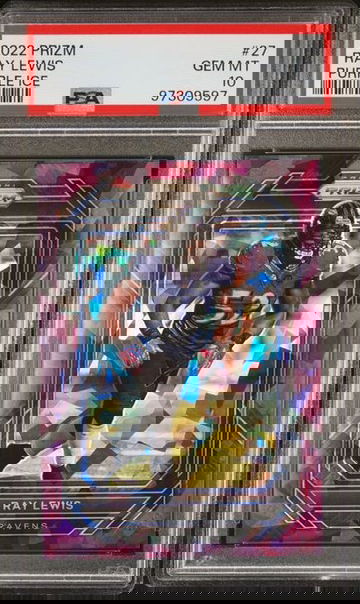 2022 Panini Prizm Ray Lewis #27 Purple Ice Prizm #d/225 Ravens Color Match