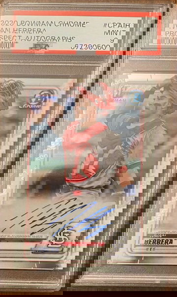 Ivan Herrera - 2020 Bowman Chrome Prospects Rookie Auto - PSA 9