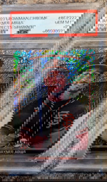 2013 Bowman Chrome Rayner Arias Shimmer Refractor PSA 10