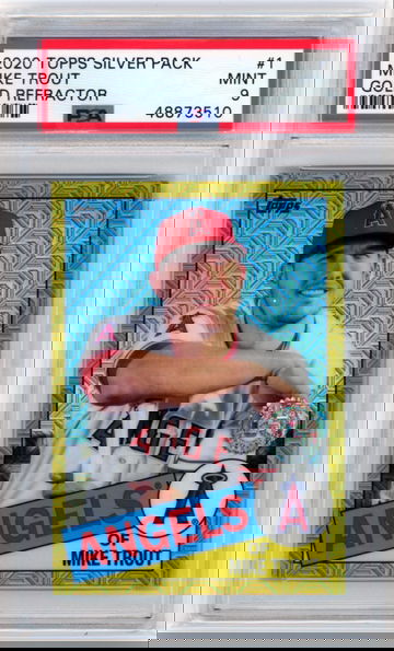 2020 Topps Silver Pack #1 Mike Trout Gold Refractor PSA 9 MINT!