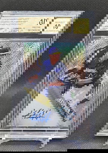 2018 bowman high tek keston hiura auto bgs 10