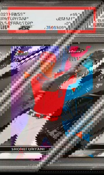 2021 Finest Purple refractor Shohei Othani PSA 10 /250