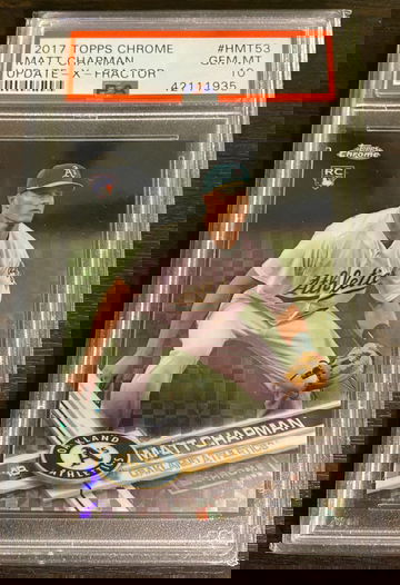 2017 Topps Chrome  X-Fractor Matt Chapman RC 29/99