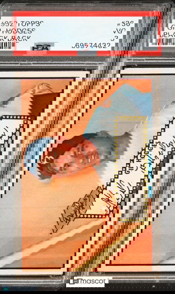 1952 Topps Gil Hodges #36 PSA 3