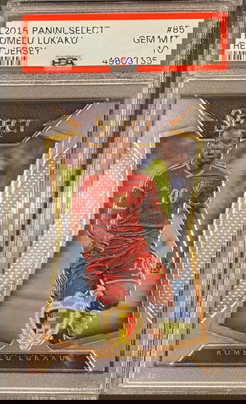 Romelu Lukaku 2015 Panini Select Red Jersey PSA 10