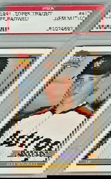 1991 Topps Traded #4T PSA 10 Jeff Bagwell Gem Mint
